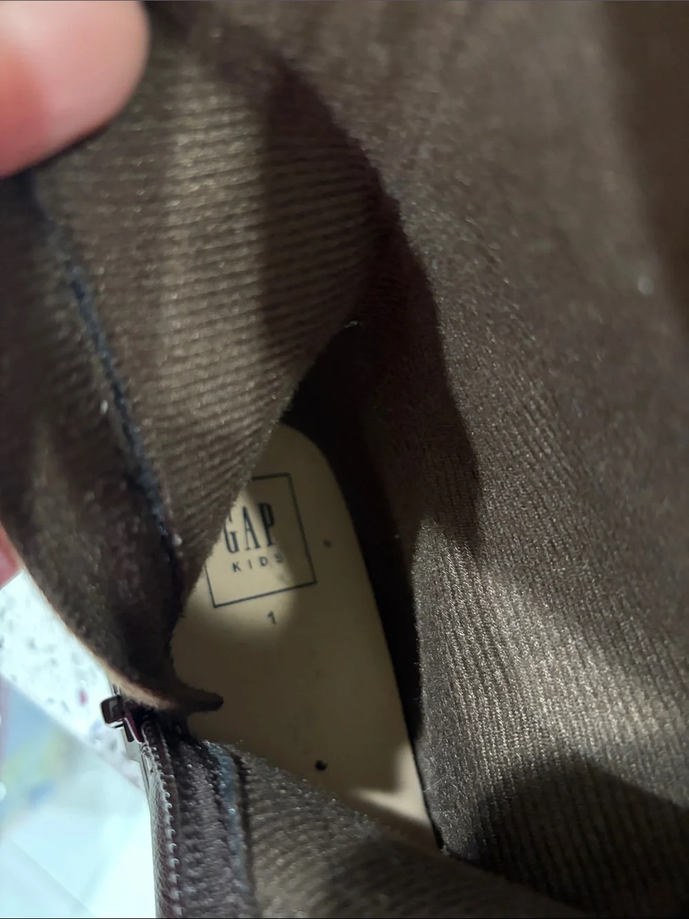 Gap Kids girls Classic Tall Brown Leather Boots size 1
